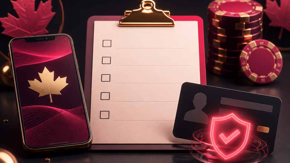 Account registration preparation artwork with checklist shapes and a mobile device